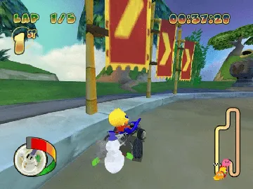 Pac-Man World Rally screen shot game playing